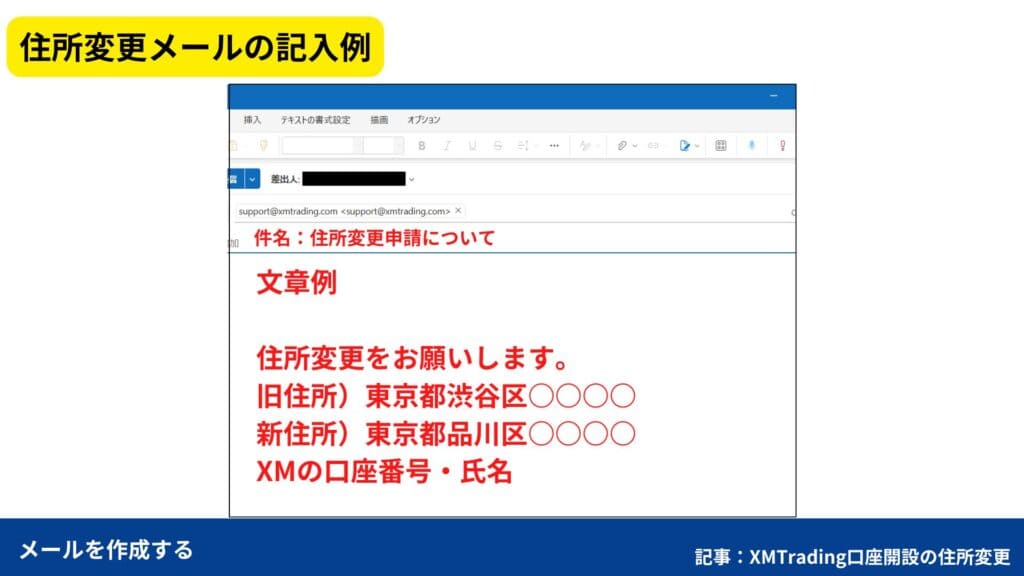 XMの口座開設後の住所変更