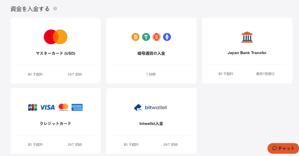 VantageTrading（バンテージトレーディング）の入金方法